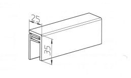 U-Profil 2-teilig Basaltgrau 6m