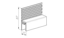 Lüfter-Abschlussprofil 87/27 2-teilig Cremeweiß 6m