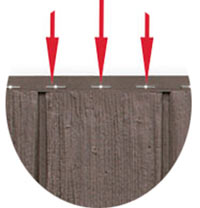 Schraubleiste Holzschindelfassade